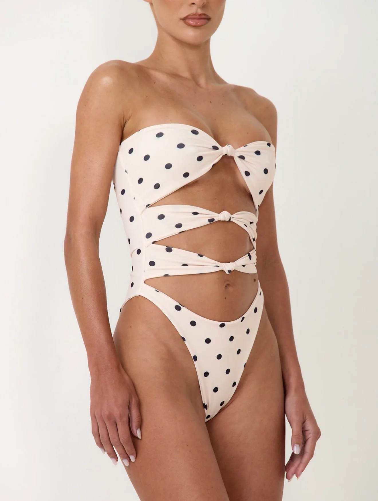 The knot swimsuit - polka dot - Image 3