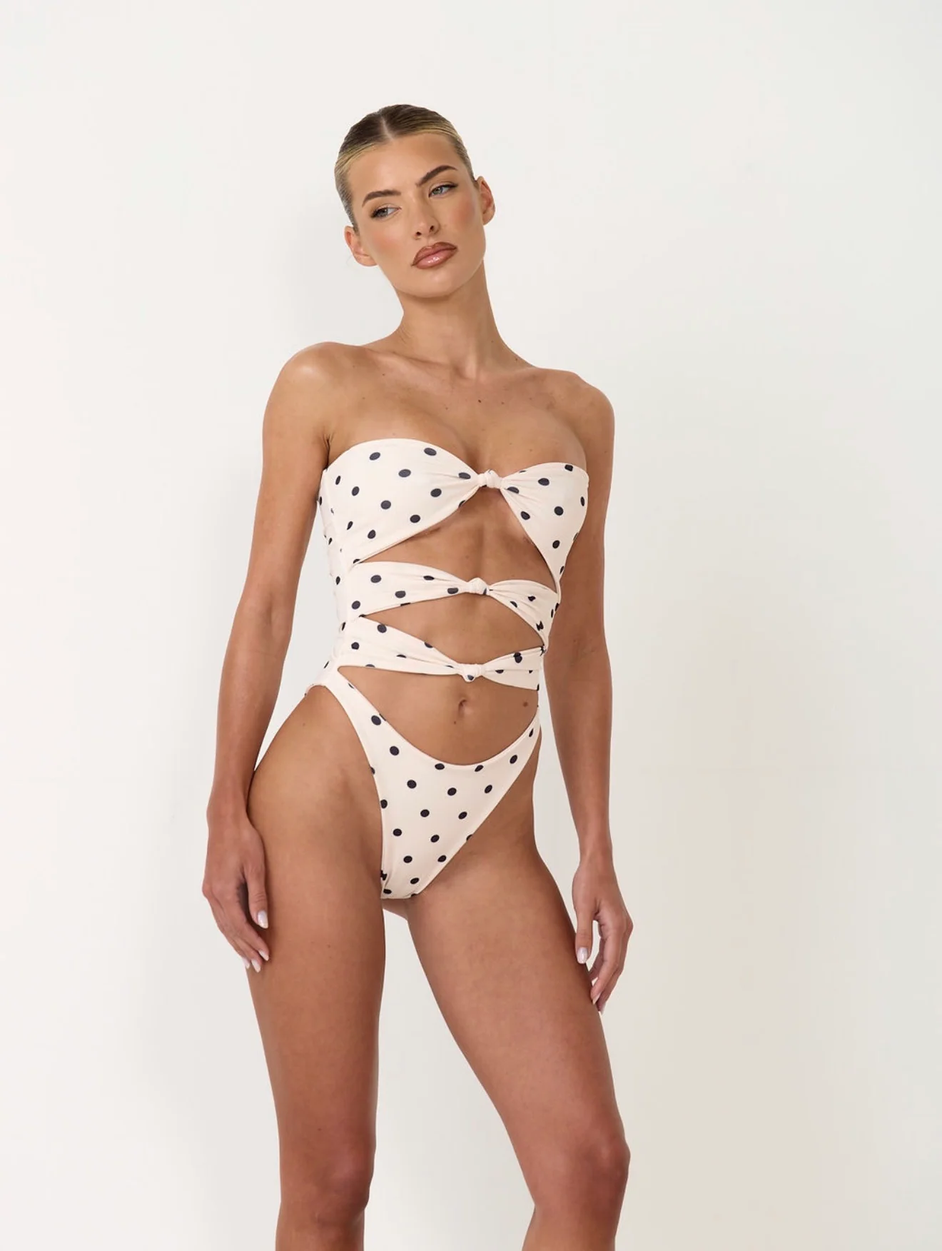 The knot swimsuit - polka dot - Image 5
