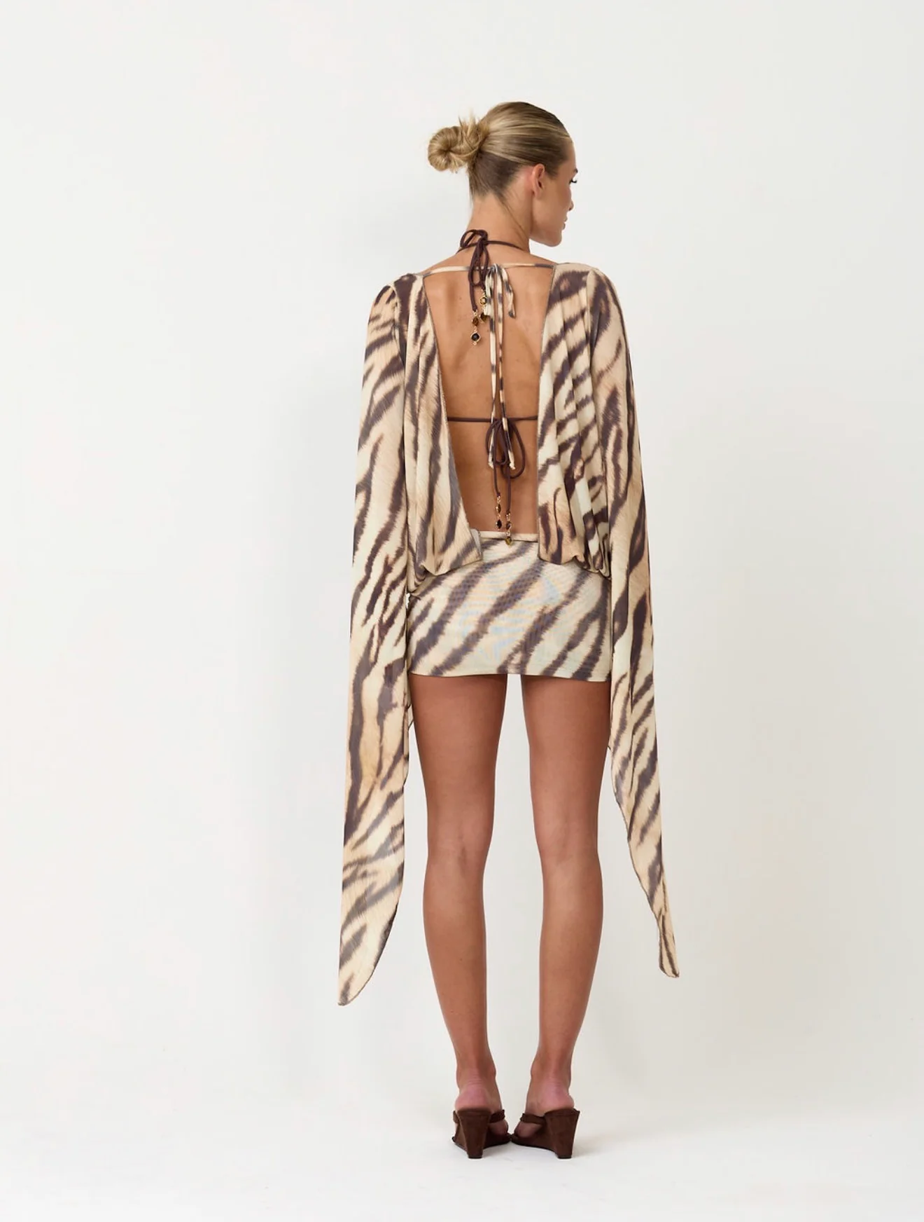 The printed mini dress - tiger - Image 6
