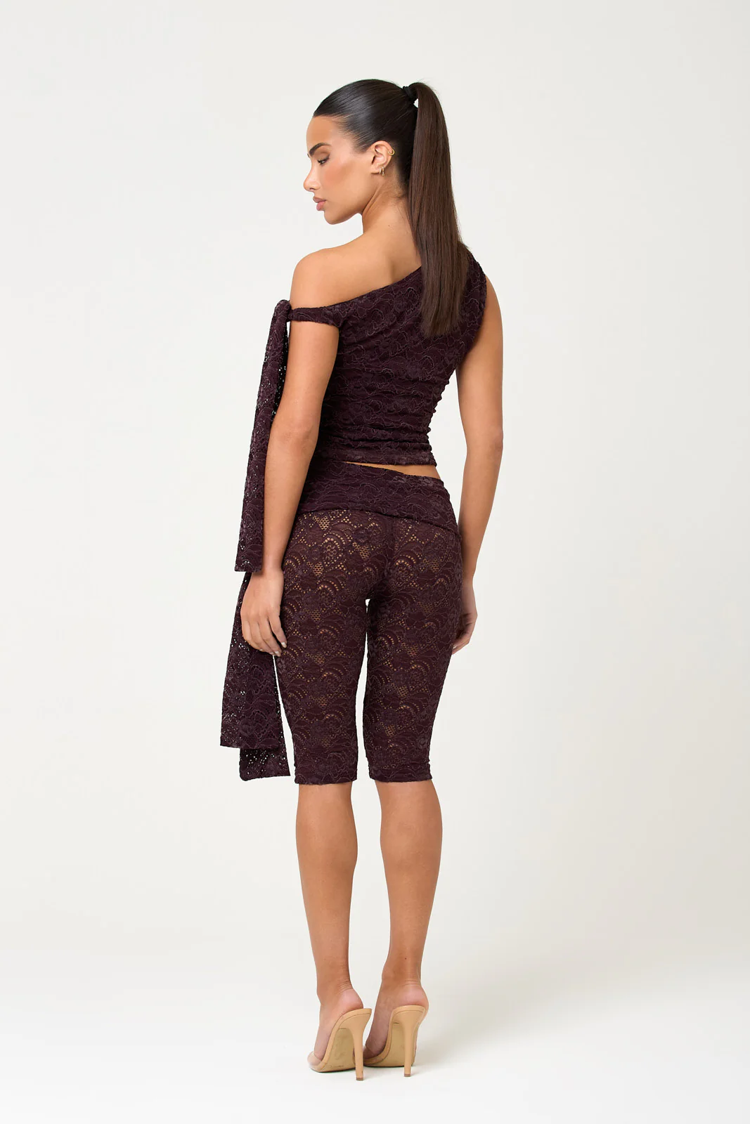 The roselle lace capri - plum - Image 6