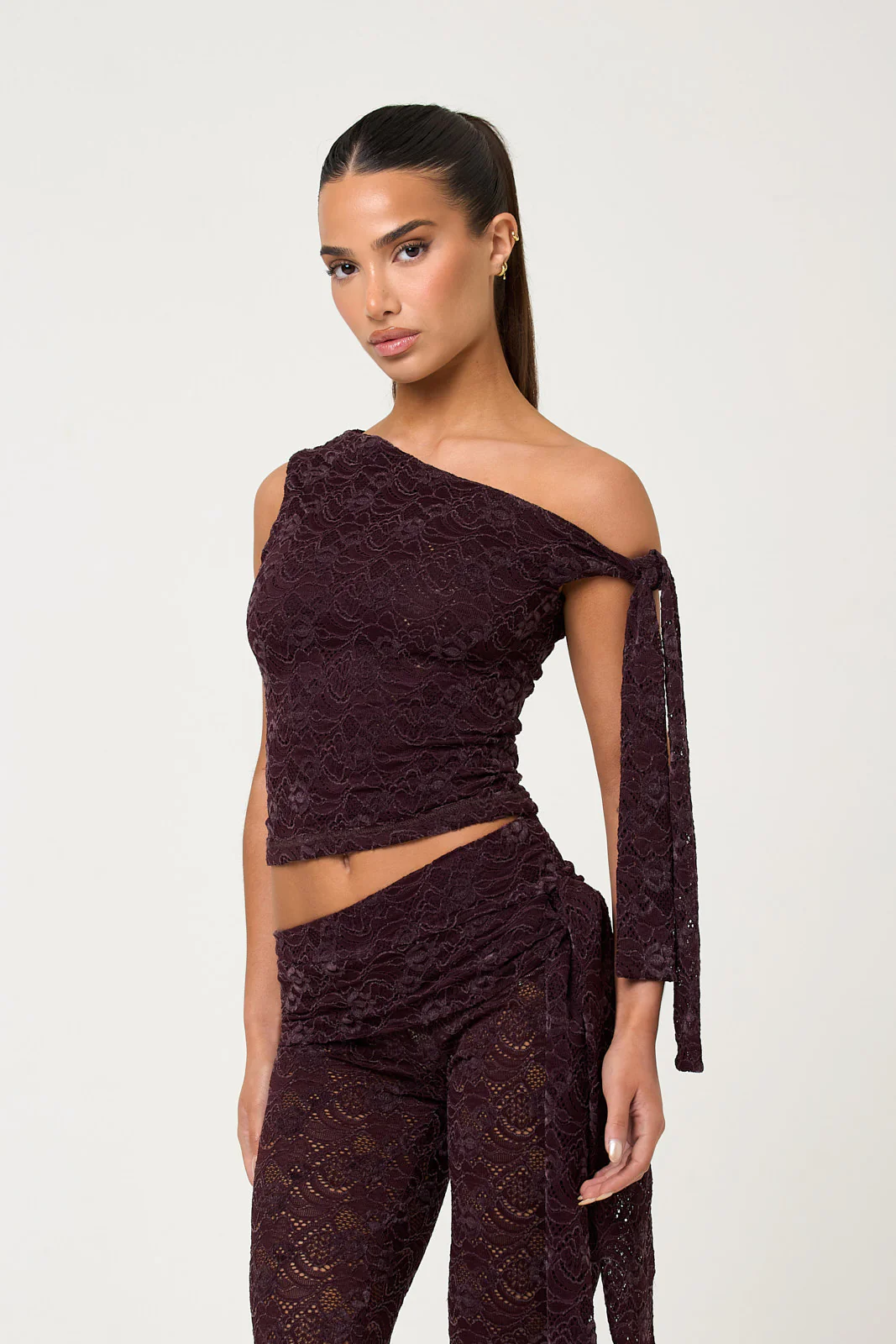The roselle lace top - plum - Image 5