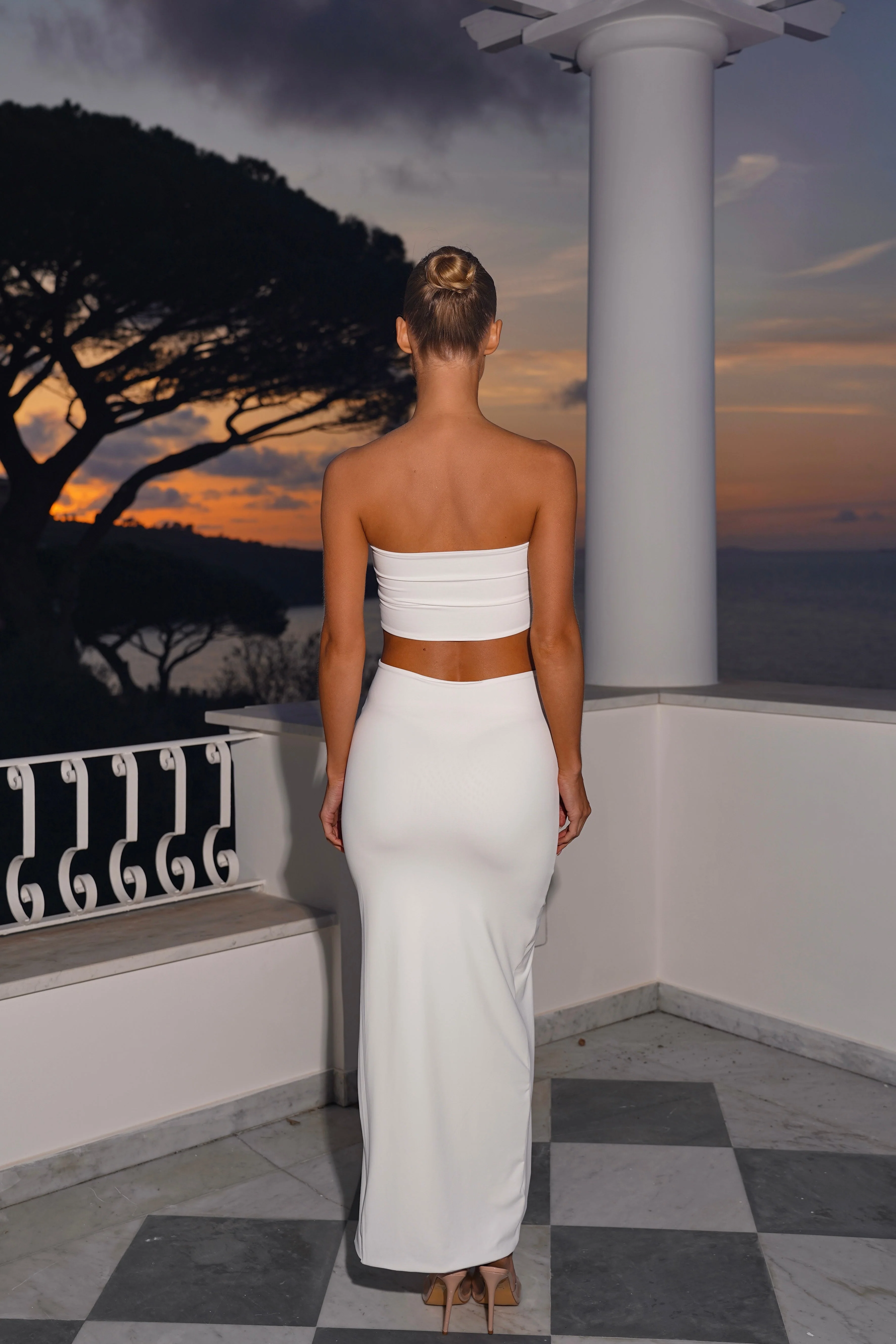The split tassel maxi skirt - white - Image 6